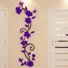 Luxsea 3D rattan flower wall mural for living room 1 piece