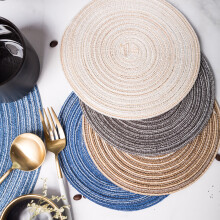 Round cotton place mat with heat insulation