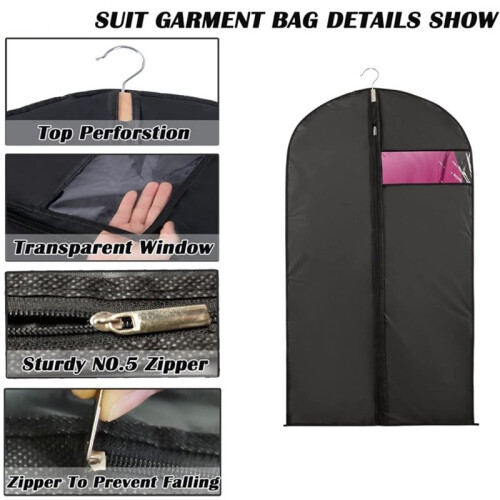 5-Pack Foldable Clothes Dust Cover for Wardrobe Storage, Waterproof Material 1