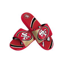 FOCO Carolina Panthers NFL Heren Colorblock Big Logo Gel Slippers - XL