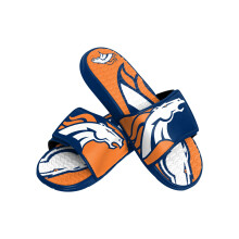 FOCO Denver Broncos NFL Heren Colorblock Big Logo Gel Slides - XL