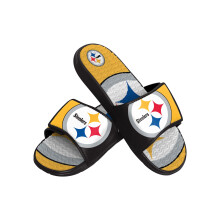 FOCO Pittsburgh Steelers NFL Heren Colorblock Big Logo Gel Slides - S