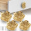Brass Flower Drawer Knobs with Screws 4 pcs 1