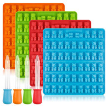 Ludlz silicone teddy bear gummy mold 53 cavities