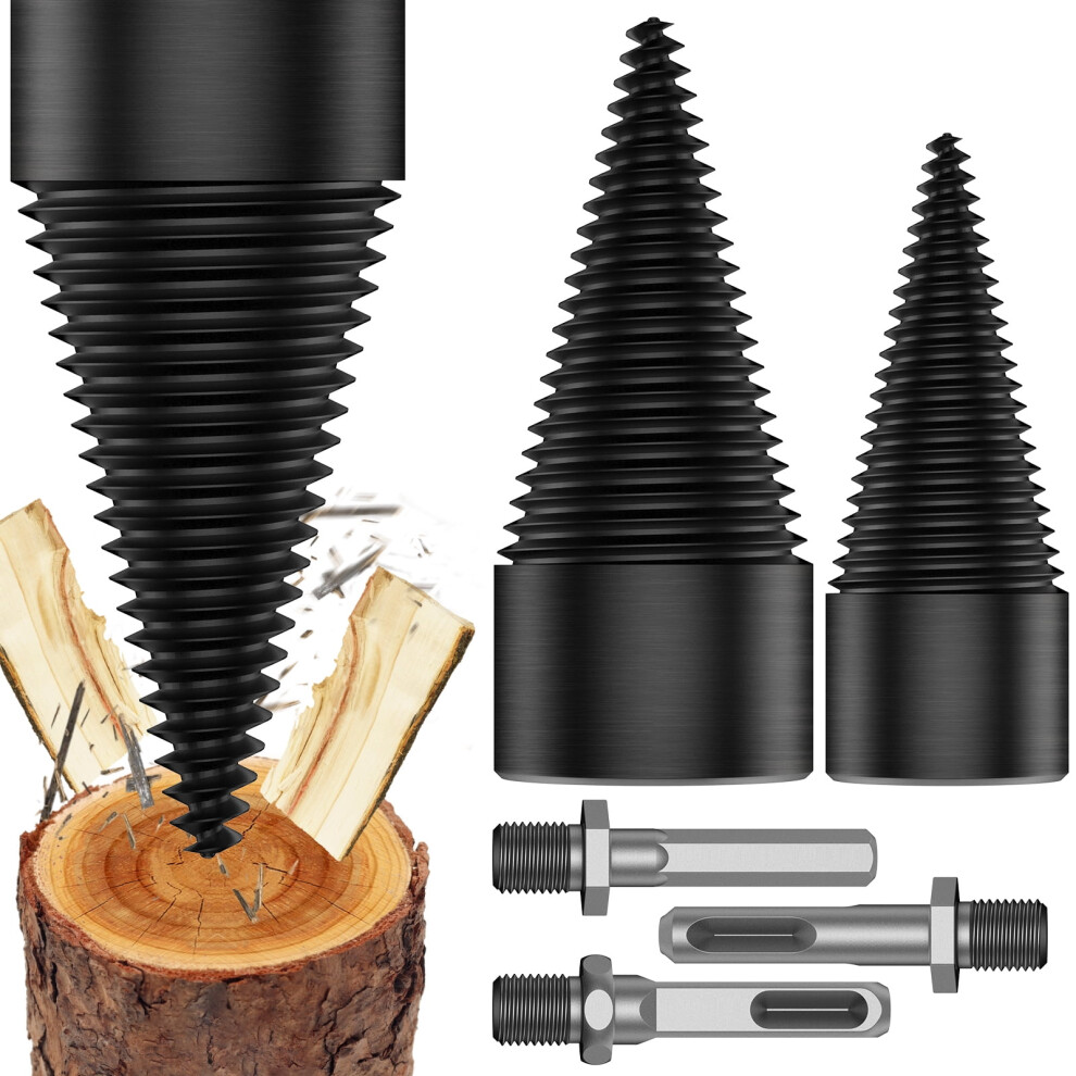 Firewood Log Splitter Bit High-Carbon Steel 2 Pcs 32Mm 42Mm 9370362071590