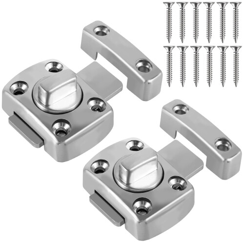 Rotary Bolt Latch Zinc Alloy 2 pcs 180 Switch