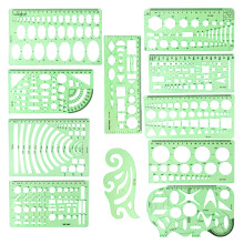 Geometric Drawing Stencils L and T Shapes 12 pcs