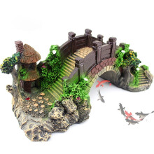 Aquarium resin bridge cave ornament for shrimp and fish tank