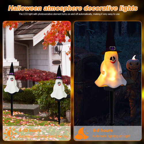 HBASD Solar Ghost Pathway Lights 18.11in Waterproof 2