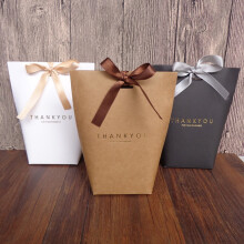 LUDLZ paper gift bags with ribbon multicolor 5 pcs