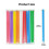 Wileqep smoothie straws multi-color 100 pcs 0.43" x 9.45" 4