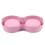 HBASD dog double bowl stainless steel pink 6