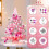 Pink Mini Christmas Tree with LED Lights 2FT 2