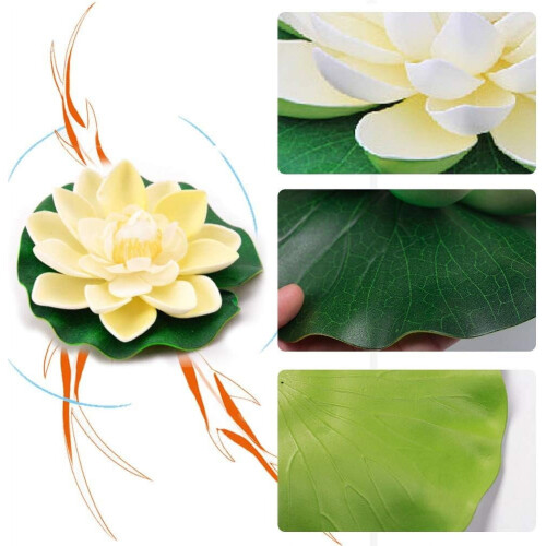 Artificial Water Lily Floating Foam Decoration 1pc 1