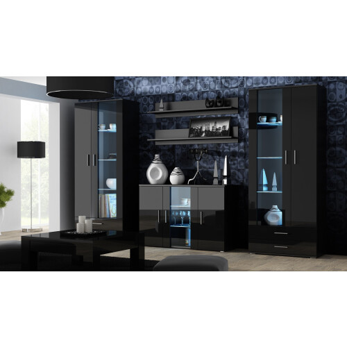 Cama sideboard 120 cm SOHO S7 black/black gloss 1