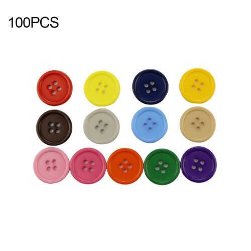 Worallymy plastic sewing buttons round 4-hole 100 pcs 1