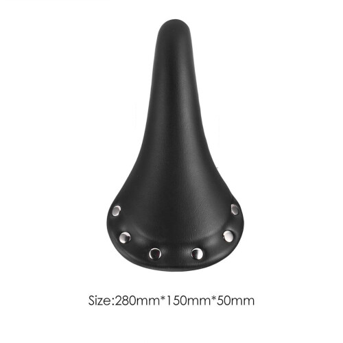 Bicycle Saddle Leather Seat Cover Black 1