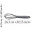 Hand Egg Beater Silicone Whisk Gray 3