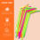 Wileqep disposable bendable neon drinking straws 125 per 4