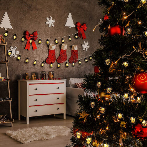 Mini kerosene-style string lights 20 ft 40 LED battery 2