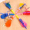 Colorful balloon whistle with blower set 12 pcs 6