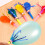 Colorful balloon whistle with blower set 12 pcs 4