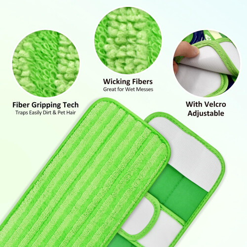 Microfiber Dust Mop Pads Reusable 2 or 4 Pcs 2