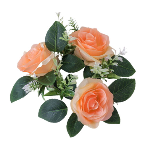 Artificial Rose Candle Ring 23cm for Pillar Candles 2