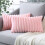 Black and White Striped Pillowcase Set of 2 1