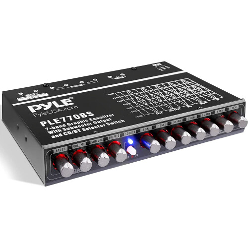 7-band graphic equalizer with adjustable subwoofer volume