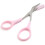 Eyebrow Trimmer Stainless Steel with Pink Plastic Handle 1