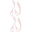 Eyebrow Scissors Stainless Steel Arc Shape Pink 3 Sets 1