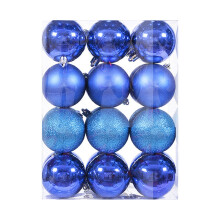 Christmas Tree Ornament Pendant 24PCS Blue Plastic Ball 6cm
