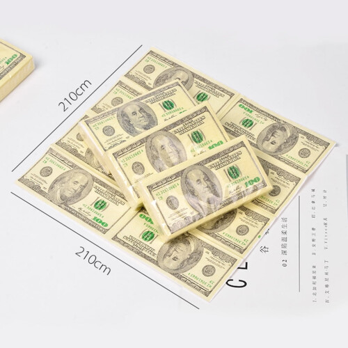 Funny Dollar Pattern Tissue Paper 10 Sheets per Pack 2