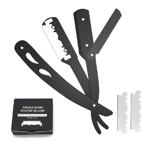 Barber Razor Compatible with Sharp Straight Edge, 100pcs 1
