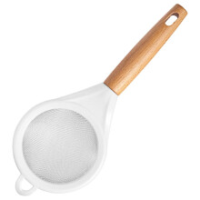 Stainless Steel Flour Sieve with Wooden Handle 1pc