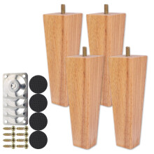 Dznils Wooden Sofa Legs 4PCS 15cm Natural