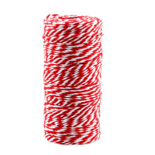 Linen Rope 2mm Red and White 100M Handmade Hemp Cord