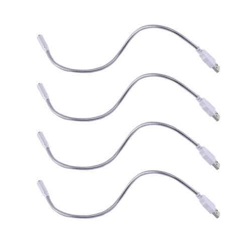 USB Reading Lamp LED Flexible Gooseneck 4 Pieces