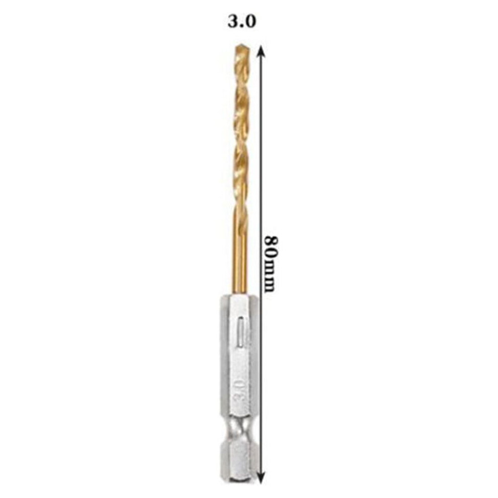 Glfsil Hss Titanium-Coated Drill Bit 1/4" Hex Shank 9314556519765