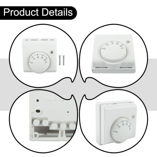 Mechanical Room Thermostat White 220V AC 2-wire 2