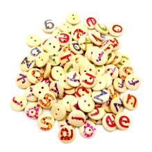Wooden Buttons Round 15mm Natural Color 100 pcs