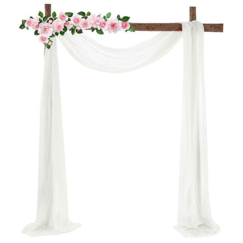 Chiffon curtain backdrop for wedding arch 1 piece
