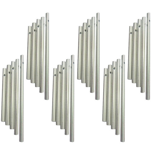 Wind Chime Tubes Set Silver Tone 30 pcs