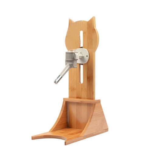 Dog Water Fountain Rack Solid Wood Hanging Frame