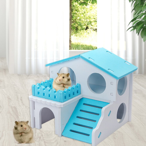 Wooden Villa Hideout for Small Animals 1 Piece 2