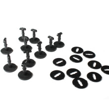 GLFSIL10PCS Clips de sujeción negros para alfombrillas de suelo, remaches y embellecedores para BMW E46/318I