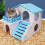 Wooden Villa Hideout for Small Animals 1 Piece 5