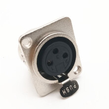 XLR socket male female panel mount 3-pin
