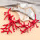 WINDLAND red coral pendant clavicle chain 8